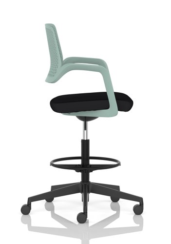 Cosmo Hi Rise Chair Green Frame Black Seat