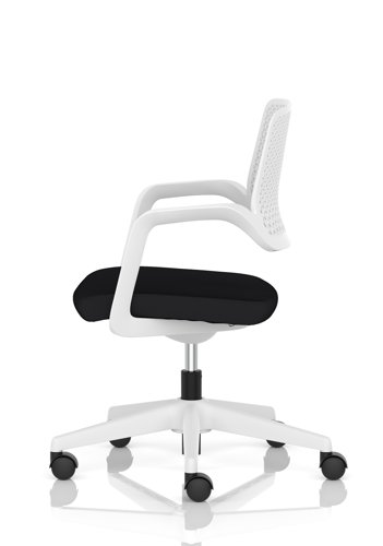 Cosmo Task Operator Chair White Frame Black Seat