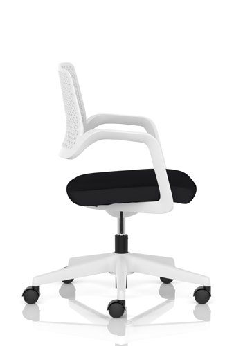 Cosmo Task Operator Chair White Frame Black Seat