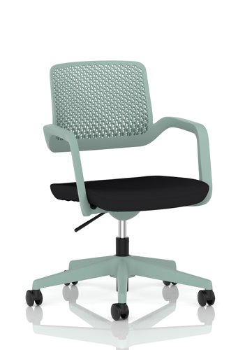 Cosmo Task Operator Chair Green Frame Black Seat