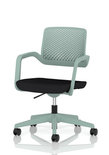 Cosmo Task Operator Chair Green Frame Black Seat