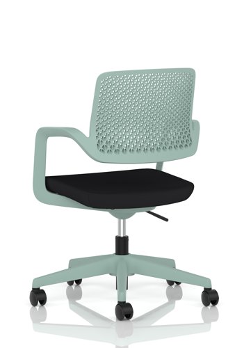 Cosmo Task Operator Chair Green Frame Black Seat