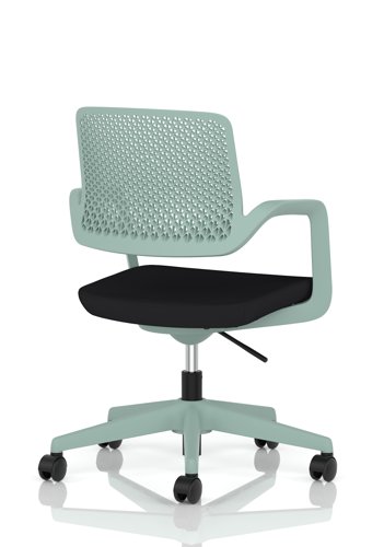 Cosmo Task Operator Chair Green Frame Black Seat