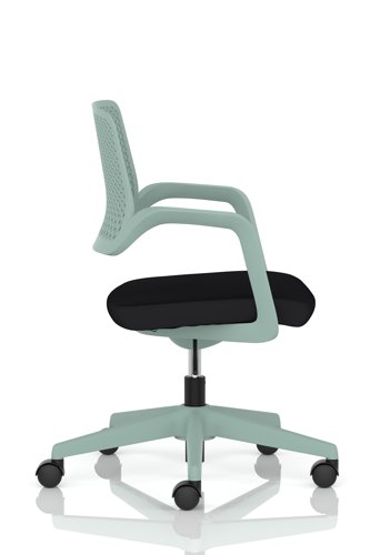 Cosmo Task Operator Chair Green Frame Black Seat