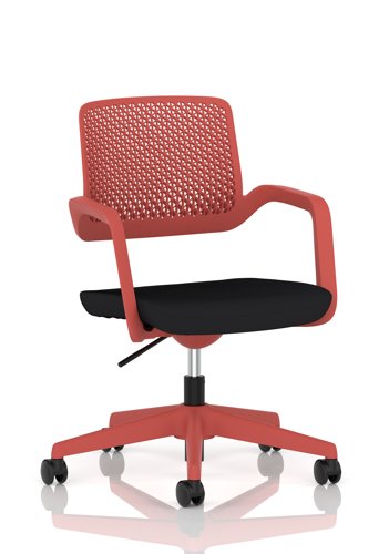 Cosmo Task Operator Chair Red Frame Black Seat