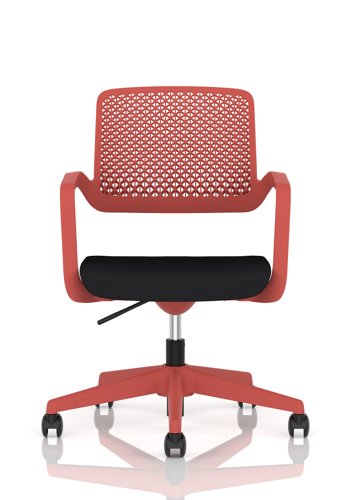 Cosmo Task Operator Chair Red Frame Black Seat