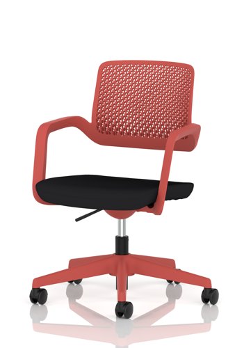 Cosmo Task Operator Chair Red Frame Black Seat