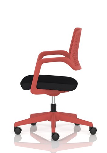 Cosmo Task Operator Chair Red Frame Black Seat