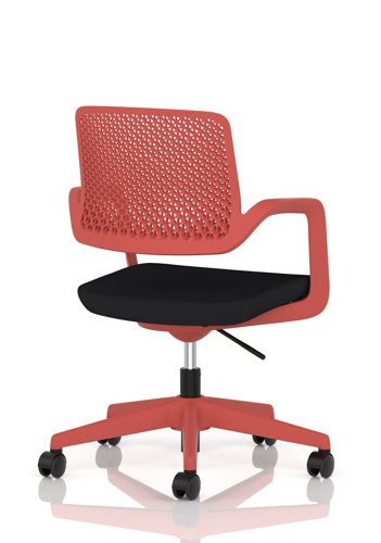 Cosmo Task Operator Chair Red Frame Black Seat