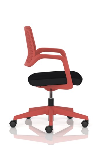 Cosmo Task Operator Chair Red Frame Black Seat