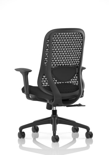 Prism Mesh Back Chair With Height Adjustable Arms Black Seat  OP000378