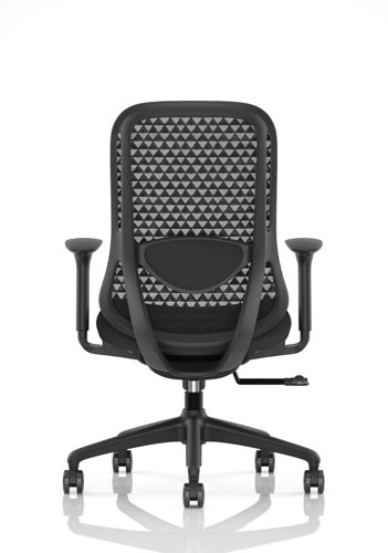 Prism Mesh Back Chair With Height Adjustable Arms Black Seat  OP000378