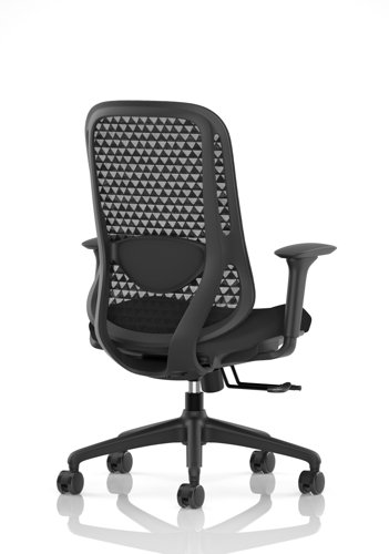 Prism Mesh Back Chair With Height Adjustable Arms Black Seat  OP000378