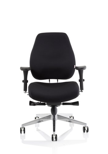 58433DY | More work hours are lost through back pain and injuries than any other reason, and the number of people reporting back issues is rising rapidly. One reason is poor seating posture at work, especially amongst office personnel. Chiro High Back and Medium Back posture seating are fully functional contoured chairs. They are feature rich and highly functional to ensure they can be adjusted to support any user in the best possible way. They can combat the discomfort of back sufferers and  educe the likelihood of posture related medical problems being acquired. They carry the additional endorsement of the respected chiropractor Dr Robert Bateman and as well as stock fabrics can be bespoke upholstered in any fabric of your choice. The Chiros match their functionality and quality with a design signature that makes them one of our most sought after big value seating solutions. 