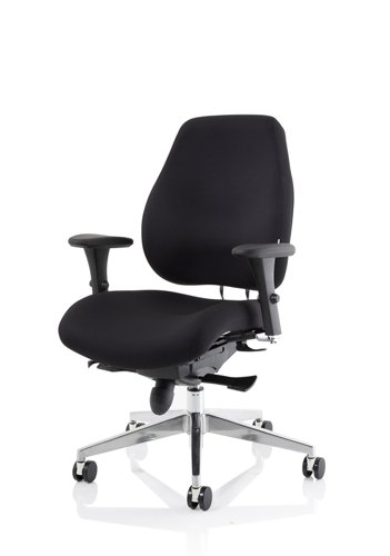 58433DY | More work hours are lost through back pain and injuries than any other reason, and the number of people reporting back issues is rising rapidly. One reason is poor seating posture at work, especially amongst office personnel. Chiro High Back and Medium Back posture seating are fully functional contoured chairs. They are feature rich and highly functional to ensure they can be adjusted to support any user in the best possible way. They can combat the discomfort of back sufferers and  educe the likelihood of posture related medical problems being acquired. They carry the additional endorsement of the respected chiropractor Dr Robert Bateman and as well as stock fabrics can be bespoke upholstered in any fabric of your choice. The Chiros match their functionality and quality with a design signature that makes them one of our most sought after big value seating solutions. 