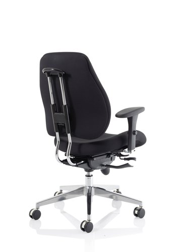 PO000001 Chiro Plus Ergo Posture Chair Black With Arms
