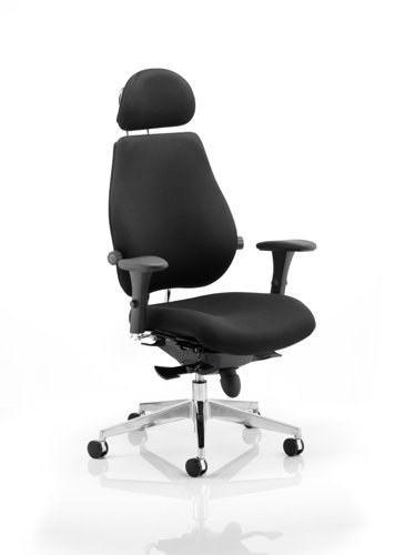 Chiro Plus Ultimate Black With Arms With Headrest