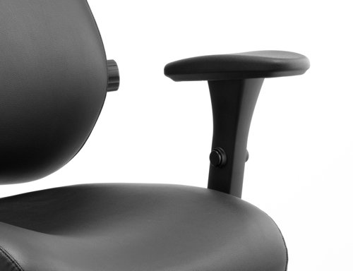 PO000013 Chiro Plus Ultimate Black Leather With Arms With Headrest