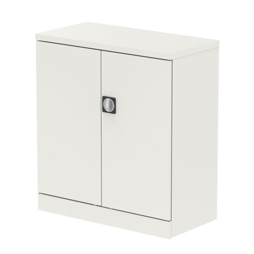 Qube Stationery 1000mm 2-Door Cupboard White With Shelf