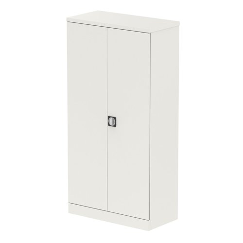 Qube Stationery 1850mm 2-Door Cupboard White With Shelves