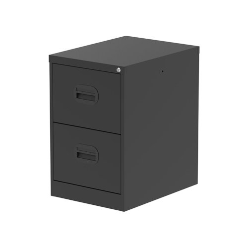 Qube 2 Drawer Filing Cabinet Black