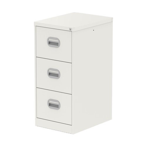 Qube 3 Drawer Filing Cabinet White