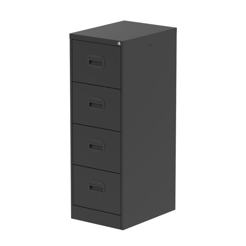 Qube 4 Drawer Filing Cabinet Black