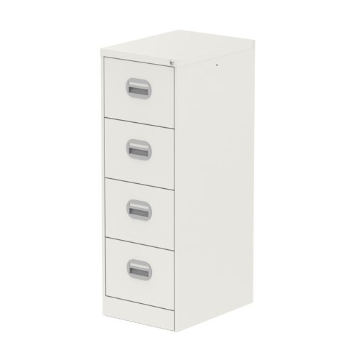 Qube 4 Drawer Filing Cabinet White