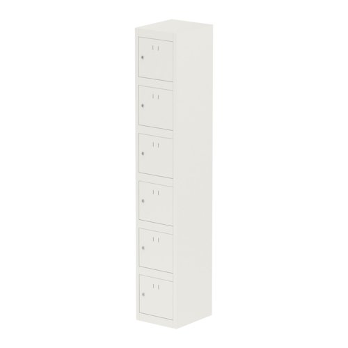 Qube Locker 6 Door 1800mm High White