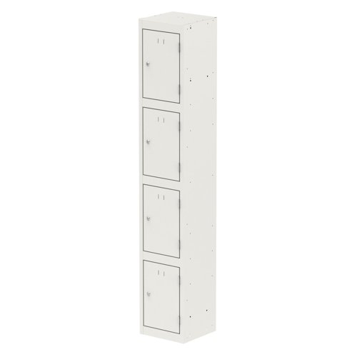 Qube Locker 4 Door 1800mm High White