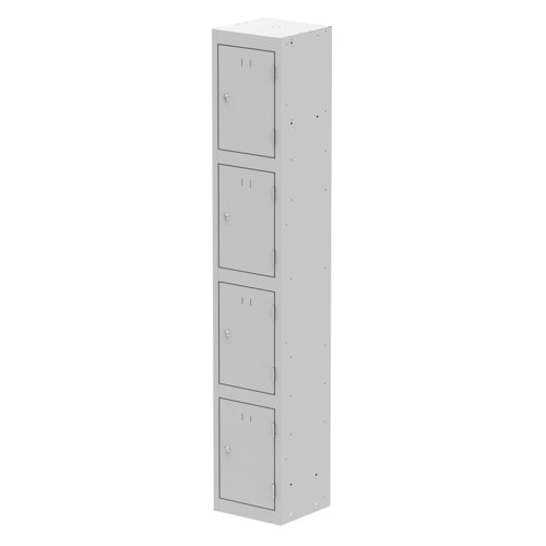 Qube Locker 4 Door 1800mm High Light Grey