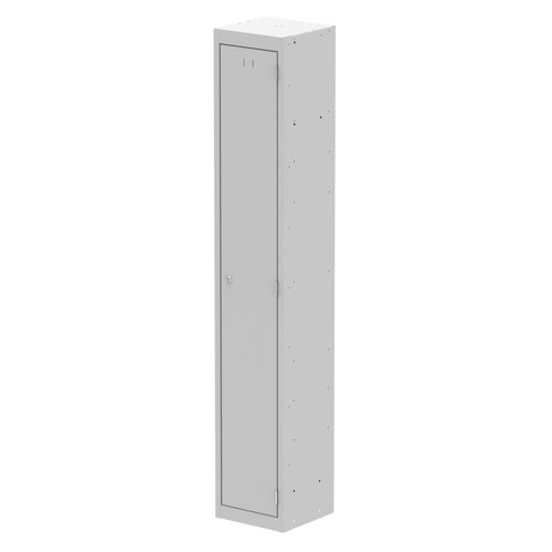 Qube Locker 1 Door 1800mm High Light Grey