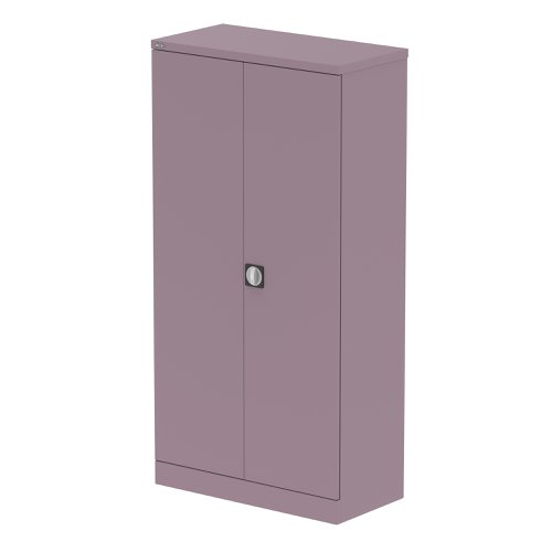 Qube 1850mm 2-Door Stationery Cupboard Pastel Violet With Shelves