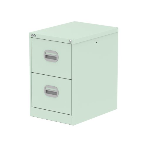 Qube 2 Drawer Filing Cabinet Peppermint Green