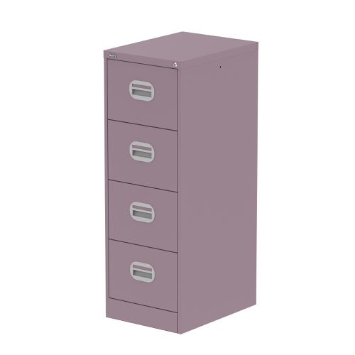 Qube 4 Drawer Filing Cabinet Pastel Violet