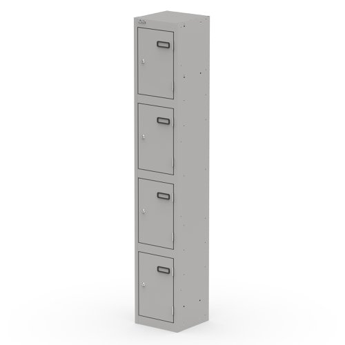 Qube Locker 4 Door 1800mm High Goose Grey