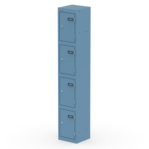 Qube Locker 4 Door 1800mm High Pastel Blue