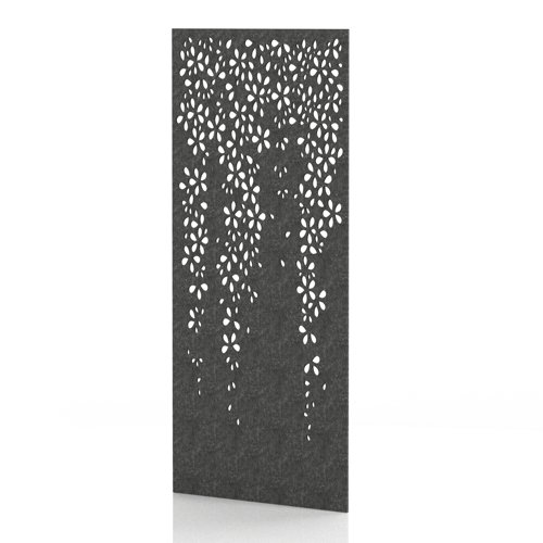 Sch! Acoustic Wall Panel - Blossom - Graphite Charcoal