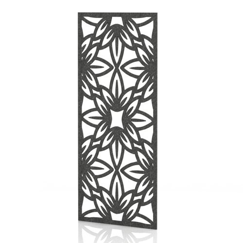 Sch! Acoustic Wall Panel - Flower - Graphite Charcoal