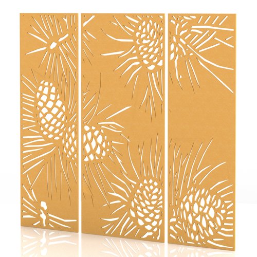 Sch! Acoustic Wall Panel - Pine (3 panels) - Buttercup Yellow