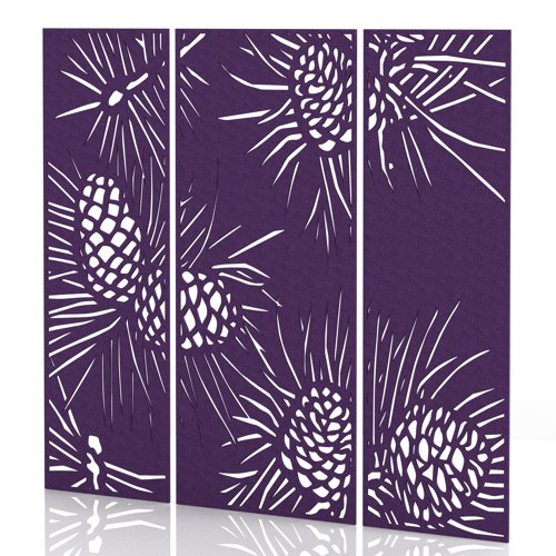 Sch! Acoustic Wall Panel - Pine (3 panels) - Plum Purple
