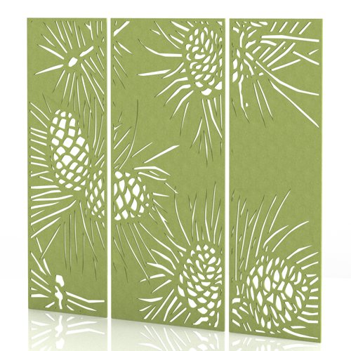 Sch! Acoustic Wall Panel - Pine (3 panels) - Lime Green