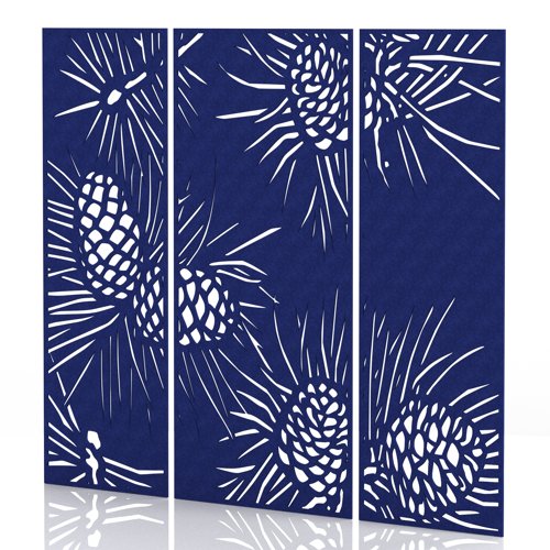Sch! Acoustic Wall Panel - Pine (3 panels) - Cobalt Blue