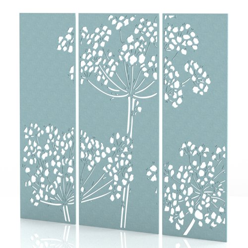 Sch! Acoustic Wall Panel - Wildflower (3 panels) - Sky Light Blue