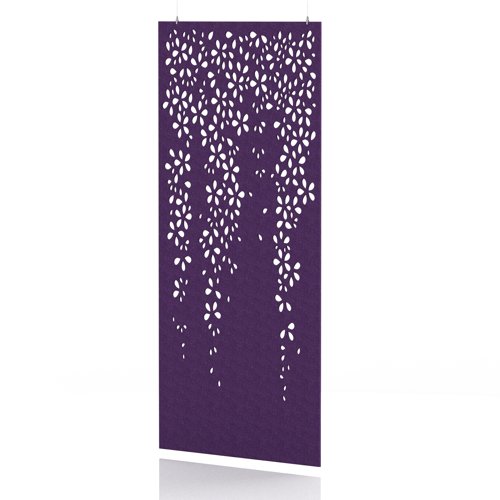 Sch! Acoustic Hanging Wall Panel - Blossom - Plum Purple
