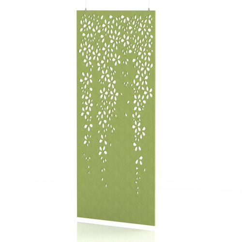 Sch! Acoustic Hanging Wall Panel - Blossom - Lime Green