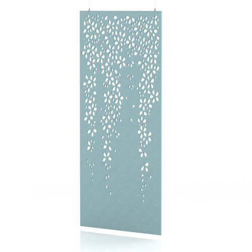Sch! Acoustic Hanging Wall Panel - Blossom - Sky Light Blue