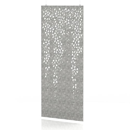 Sch! Acoustic Hanging Wall Panel - Blossom - Pebble Light Grey
