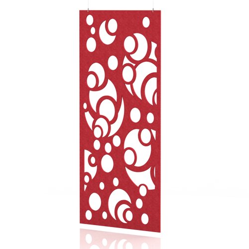 Sch! Acoustic Hanging Wall Panel - Bubbles - Poppy Red