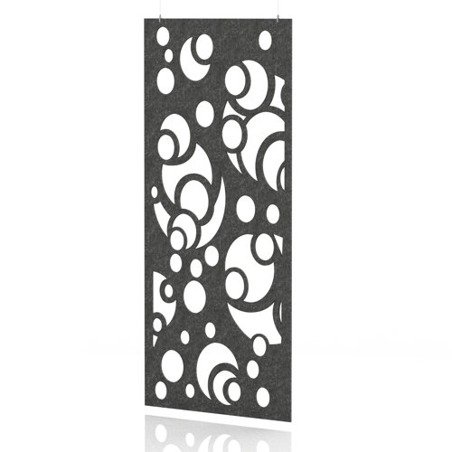 Sch! Acoustic Hanging Wall Panel - Bubbles - Graphite Charcoal